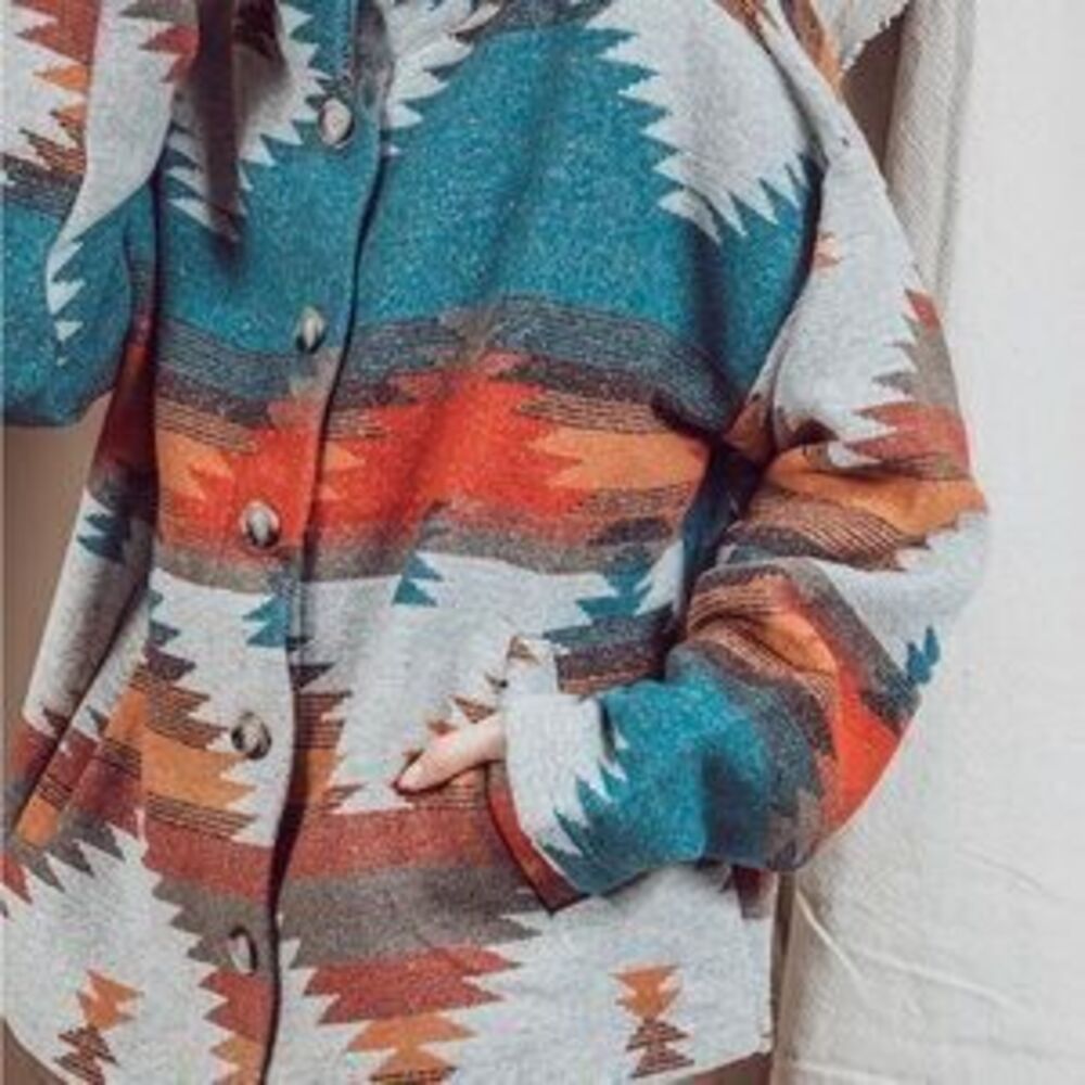 Colorful Geometric Pattern Jacket - Picture 3 of 3